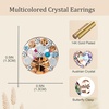 image:imageEVEVIC Round Austrian Crystal Colorful Stud Earrings for Women  14K GoldPlatedPlayful Colors Brighten Your LookS925 Sterling Silver PostGift Box IncludedFor Holiday Wear and GiftingGolden Main CrystalRose Goldtone