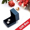 image:imageEVEVIC Round Austrian Crystal Colorful Stud Earrings for Women  14K GoldPlatedPlayful Colors Brighten Your LookS925 Sterling Silver PostGift Box IncludedFor Holiday Wear and GiftingClear White Rose Goldtone