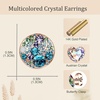 image:imageEVEVIC Round Austrian Crystal Colorful Stud Earrings for Women  14K GoldPlatedPlayful Colors Brighten Your LookS925 Sterling Silver PostGift Box IncludedFor Holiday Wear and GiftingBlue Green CrystalsRose Goldtone