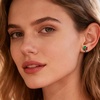 image:imageEVEVIC Round Austrian Crystal Colorful Stud Earrings for Women  14K GoldPlatedPlayful Colors Brighten Your LookS925 Sterling Silver PostGift Box IncludedFor Holiday Wear and GiftingChristmas Glow