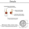 image:imageEVEVIC Round Austrian Crystal Halo Drop Earrings for Women Leverback  14K Rose GoldPlated Brass ProngSet Faceted Center Sparkling Accent Border Secure EasyOn Closure DayToEvening StyleRed