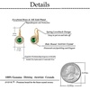 image:imageEVEVIC Round Austrian Crystal Halo Drop Earrings for Women Leverback  14K Rose GoldPlated Brass ProngSet Faceted Center Sparkling Accent Border Secure EasyOn Closure DayToEvening StyleGreen