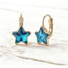image:imageEVEVIC Star Austrian Crystal Leverback Dangle Drop Earrings for Women  14K GoldPlatedStarCut Crystal with Playful SparkleLeverback for Easy Secure WearLight Up Daily OutfitsGift Box IncludedRoyal Blue