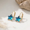 image:imageEVEVIC Star Austrian Crystal Leverback Dangle Drop Earrings for Women  14K GoldPlatedStarCut Crystal with Playful SparkleLeverback for Easy Secure WearLight Up Daily OutfitsGift Box IncludedRoyal Blue