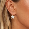 image:imageEVEVIC Star Austrian Crystal Leverback Dangle Drop Earrings for Women  14K GoldPlatedStarCut Crystal with Playful SparkleLeverback for Easy Secure WearLight Up Daily OutfitsGift Box IncludedWhite Clear