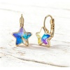 image:imageEVEVIC Star Austrian Crystal Leverback Dangle Drop Earrings for Women  14K GoldPlatedStarCut Crystal with Playful SparkleLeverback for Easy Secure WearLight Up Daily OutfitsGift Box IncludedAurora Borealis