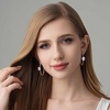 image:imageEVEVIC Stunning Austrian Crystal Big Oval Hoop Earrings for Women Fashion 14K Gold Plated Hypoallergenic Jewelry GiftAurora Borealis