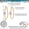 image:imageEVEVIC Stunning Austrian Crystal Big Oval Hoop Earrings for Women Fashion 14K Gold Plated Hypoallergenic Jewelry GiftAurora Borealis