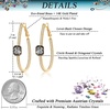 image:imageEVEVIC Stunning Austrian Crystal Big Oval Hoop Earrings for Women Fashion 14K Gold Plated Hypoallergenic Jewelry GiftBlack Crystal