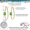 image:imageEVEVIC Stunning Austrian Crystal Big Oval Hoop Earrings for Women Fashion 14K Gold Plated Hypoallergenic Jewelry GiftFern Green