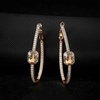 image:imageEVEVIC Stunning Austrian Crystal Big Oval Hoop Earrings for Women Fashion 14K Gold Plated Hypoallergenic Jewelry GiftLight Topaz