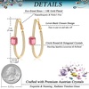 image:imageEVEVIC Stunning Austrian Crystal Big Oval Hoop Earrings for Women Fashion 14K Gold Plated Hypoallergenic Jewelry GiftRose Pink