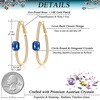 image:imageEVEVIC Stunning Austrian Crystal Big Oval Hoop Earrings for Women Fashion 14K Gold Plated Hypoallergenic Jewelry GiftSapphire