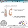 image:imageEVEVIC Stunning Multicolor Austrian Crystal Chunky Hoop Earrings for Women 14K Gold Plated Hypoallergenic Half Hoop Earring Trendy Jewelry GiftAurora Borealis