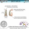 image:imageEVEVIC Stunning Multicolor Austrian Crystal Chunky Hoop Earrings for Women 14K Gold Plated Hypoallergenic Half Hoop Earring Trendy Jewelry GiftGreen Main CrystalGoldTone