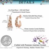 image:imageEVEVIC Stunning Multicolor Austrian Crystal Chunky Hoop Earrings for Women 14K Gold Plated Hypoallergenic Half Hoop Earring Trendy Jewelry GiftLight Topaz Main CrystalGoldTone