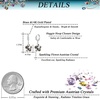 image:imageEVEVIC Trendy Austrian Crystal Flower Drop Leverback Earrings for Women 14k White Gold Plated Huggie Earring Hypoallergenic Jewelry GiftBlack