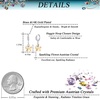 image:imageEVEVIC Trendy Austrian Crystal Flower Drop Leverback Earrings for Women 14k White Gold Plated Huggie Earring Hypoallergenic Jewelry GiftLight Topaz
