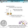 image:imageEVEVIC Trendy Austrian Crystal Flower Drop Leverback Earrings for Women 14k White Gold Plated Huggie Earring Hypoallergenic Jewelry GiftVitrail Medium