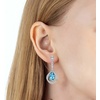 image:imageEVEVIC Trendy Austrian Crystal Teardrop Halo Hollow Drop Earrings for Women 14K Gold Plated Dangle Earring Hypoallergenic Jewelry GiftAquamarine