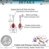 image:imageEVEVIC Trendy Austrian Crystal Teardrop Halo Hollow Drop Earrings for Women 14K Gold Plated Dangle Earring Hypoallergenic Jewelry GiftRed