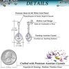 image:imageEVEVIC Trendy Austrian Crystal Teardrop Halo Hollow Drop Earrings for Women 14K Gold Plated Dangle Earring Hypoallergenic Jewelry GiftWhite Clear