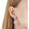 image:imageEVEVIC Trendy Austrian Crystal Teardrop Halo Hollow Drop Earrings for Women 14K Gold Plated Dangle Earring Hypoallergenic Jewelry GiftWhite Clear