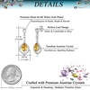 image:imageEVEVIC Trendy Austrian Crystal Teardrop Halo Hollow Drop Earrings for Women 14K Gold Plated Dangle Earring Hypoallergenic Jewelry GiftYellow Gold