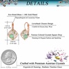 image:imageMulticolored Austrian Crystal Square Drop Leverback Earrings for Women 14K Gold Plated Huggie Earrings Hypoallergenic JewelryGreen OpalAurora Borealis Crystal