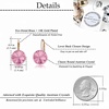 image:imageRound Austrian Crystal Drop Leverback Earrings for Women 14K Gold Plated Hypoallergenic Earrings Pink