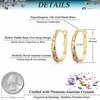image:imageStunning Austrian Crystal Hollow Hoop Earrings for Women Fashion 14K Gold Plated Hypoallergenic Jewelry GiftMulticolor Crystal Goldtone