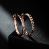 image:imageStunning Austrian Crystal Hollow Hoop Earrings for Women Fashion 14K Gold Plated Hypoallergenic Jewelry GiftMulticolor Crystal Rose Goldtone