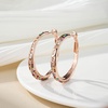 image:imageStunning Austrian Crystal Hollow Hoop Earrings for Women Fashion 14K Gold Plated Hypoallergenic Jewelry GiftMulticolor Crystal Rose Goldtone