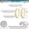 image:imageStunning Austrian Crystal Hollow Hoop Earrings for Women Fashion 14K Gold Plated Hypoallergenic Jewelry GiftWhite CrystalGoldtone