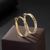 image:imageStunning Austrian Crystal Hollow Hoop Earrings for Women Fashion 14K Gold Plated Hypoallergenic Jewelry GiftWhite CrystalGoldtone