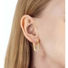 image:imageStunning Austrian Crystal Hollow Hoop Earrings for Women Fashion 14K Gold Plated Hypoallergenic Jewelry GiftWhite CrystalGoldtone