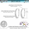 image:imageStunning Austrian Crystal Hollow Hoop Earrings for Women Fashion 14K Gold Plated Hypoallergenic Jewelry GiftWhite CrystalSilvertone
