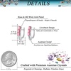 image:imageStunning Austrian Crystal Leverback Earrings for Women 14K White Gold Plated Huggie Earrings Hypoallergenic Jewelry GiftAntique Pink