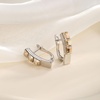 image:imageStunning Austrian Crystal Leverback Earrings for Women 14K White Gold Plated Huggie Earrings Hypoallergenic Jewelry GiftLight Topaz
