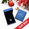 image:imageTrendy Austrian Crystal Heart Drop Leverback Earrings and Pendant Necklace for Women 14K Rose Gold Plated Hypoallergenic Jewelry Gifts