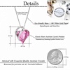 image:imageTrendy Austrian Crystal Heart Drop Leverback Earrings and Pendant Necklace for Women 14K Rose Gold Plated Hypoallergenic Jewelry Gifts