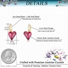 image:imageTrendy Austrian Crystal Heart Drop Leverback Earrings and Pendant Necklace for Women 14K Rose Gold Plated Hypoallergenic Jewelry Gifts
