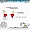 image:imageTrendy Austrian Crystal Heart Drop Leverback Earrings and Pendant Necklaces for Women 14K Rose Gold Plated Hypoallergenic Jewelry Gifts