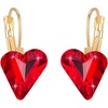 image:imageTrendy Austrian Crystal Heart Drop Leverback Earrings and Pendant Necklaces for Women 14K Rose Gold Plated Hypoallergenic Jewelry Gifts