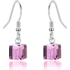 image:imageAustrian Crystal Cube Drop Dangle Earrings for Women Fashion 14K Gold Plated Hypoallergenic JewelryAmethyst