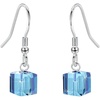 image:imageAustrian Crystal Cube Drop Dangle Earrings for Women Fashion 14K Gold Plated Hypoallergenic JewelryAquamarine
