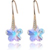 image:imageAustrian Crystal Flower Drop Dangle Earrings for Women Fashion 14K Gold Plated Hypoallergenic JewelryAurora Borealis