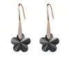 image:imageAustrian Crystal Flower Drop Dangle Earrings for Women Fashion 14K Gold Plated Hypoallergenic JewelryBlack