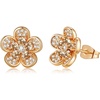 image:imageAustrian Crystal Flower Stud Earrings for Women 925 Sterling Silver Hypoallergenic Fashion JewelryYellow Main Crystal