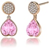 image:imageAustrian Crystal Heart Drop Stud Earrings for Women Fashion 14K Gold Plated Hypoallergenic JewelryPink